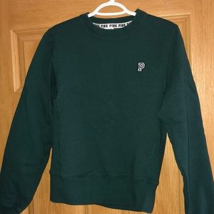 Green crewneck pink Victoria’s Secret sweatshirt